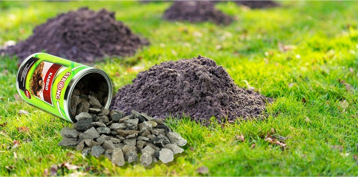 SILNY ODSTRASZACZ ŚRODEK NA KRETY NORNICE KARBID SUPER JAKOŚĆ DUŻE KAWAŁKI