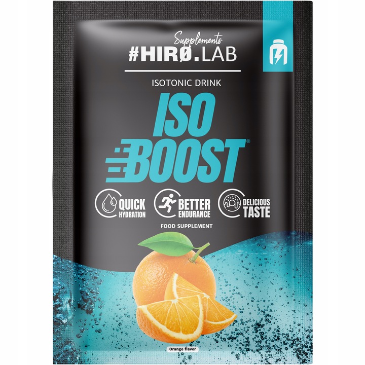 IZOTONIK ISO KONCENTRAT NAWODNIENIE ELEKTROLITY pomarańcz 25x 25g box hiro