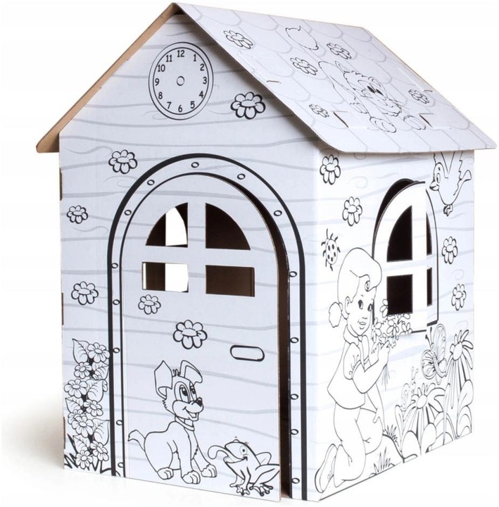 Domek Do Kolorowania Malowania Kolorowanka XXL Duży 99x68x78