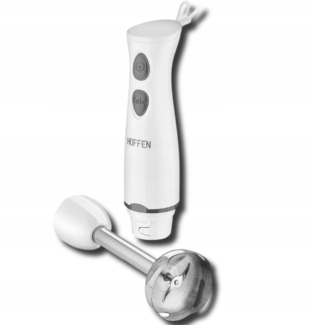 BLENDER RĘCZNY HOFFEN BIAŁY 400W TURBO Model HB-4185