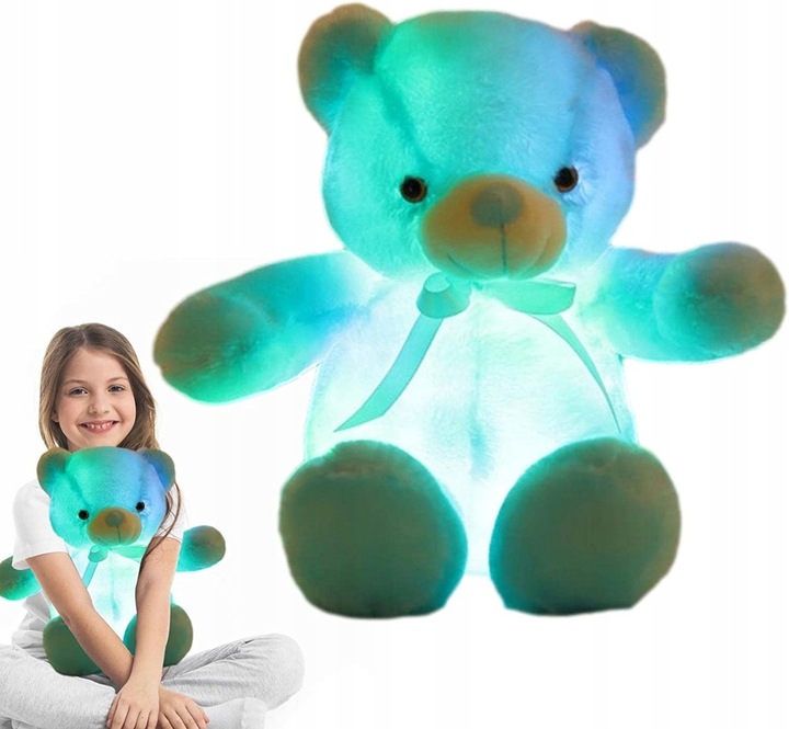 Pluszowy świecący miś LED maskotka pluszak puchaty