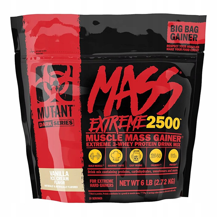 MUTANT MASS EXTREME 2720g GAINER EXTREME Czysta Masa Węglowodany + Białko
