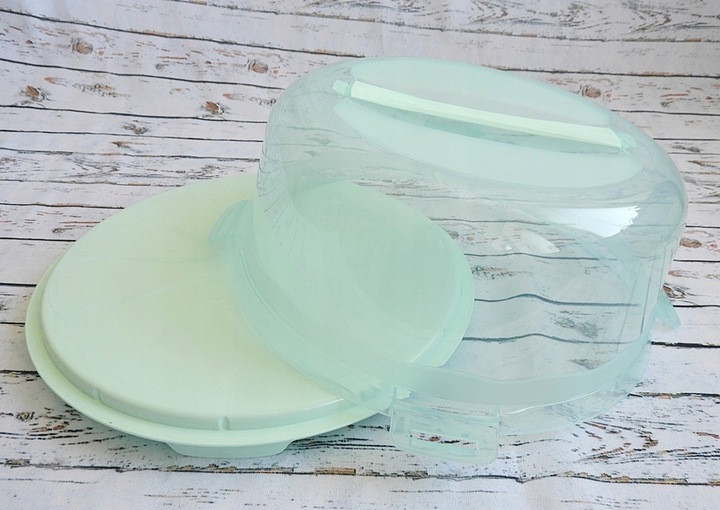 TACA PATERA POJEMNIK DO TORTU CIASTA PUDEŁKO NA WYPIEKI ŻYWNOŚĆ Z POKRYWĄ