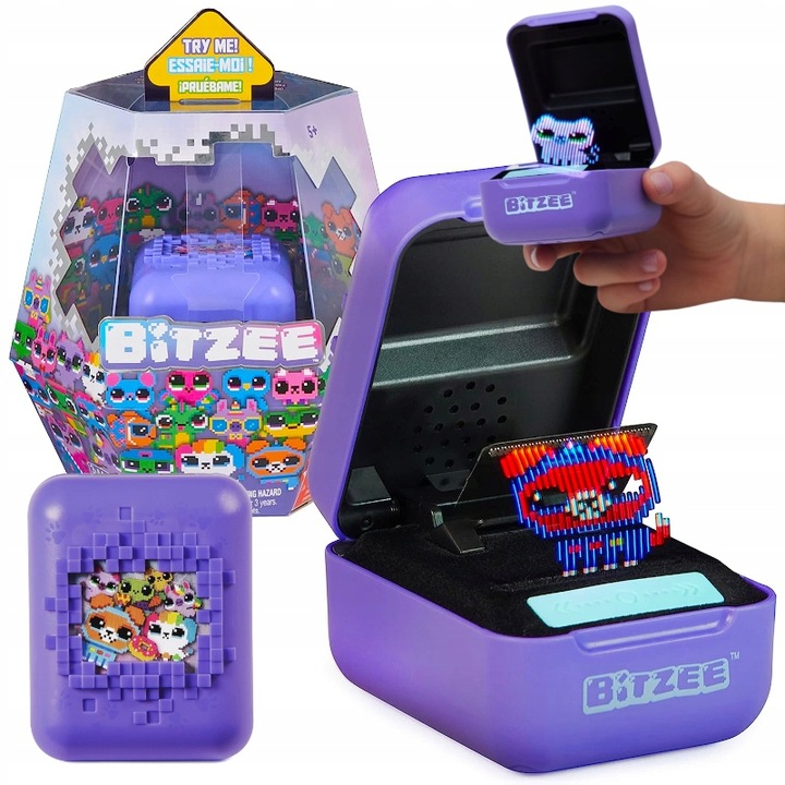 BITZEE INTERAKTYWNE ZWIERZĄTKO CYFROWE HOLOGRAM 15 ZWIERZĄTEK + GRATIS