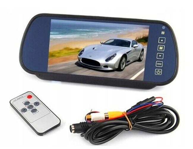 MONITOR TFT LCD 7' w lusterku do kamery cofania