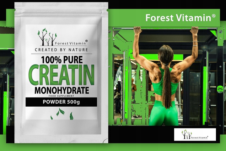PURE CREATINE 500g KREATYNA MONOHYDRAT SIŁA MASA