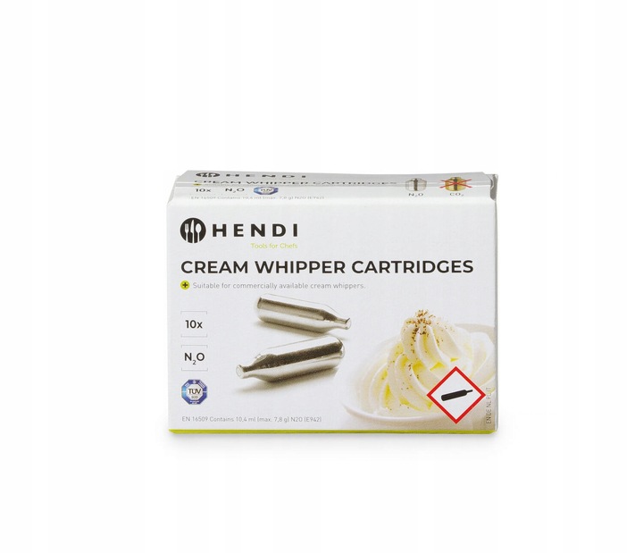 Naboje do syfonu do bitej śmietany HENDI 24 szt