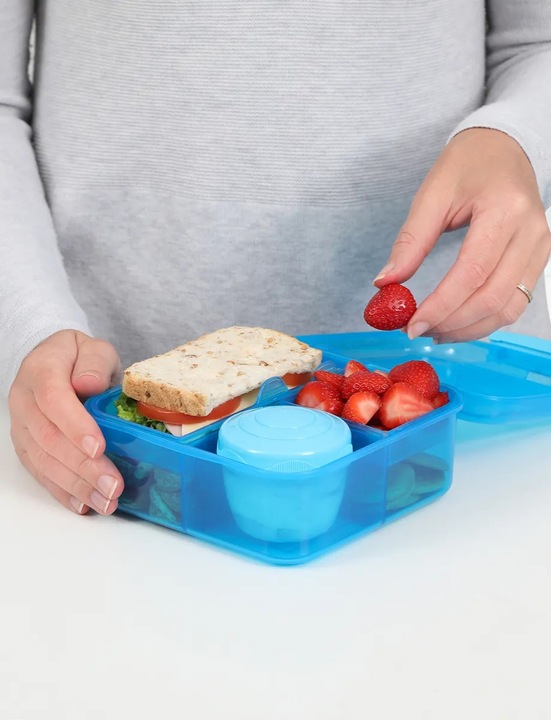 LUNCH BOX ŚNIADANIÓWKA SISTEMA POJEMNIK BOX BENTO 1250ml Z PRZEGRÓDKAMI SOS
