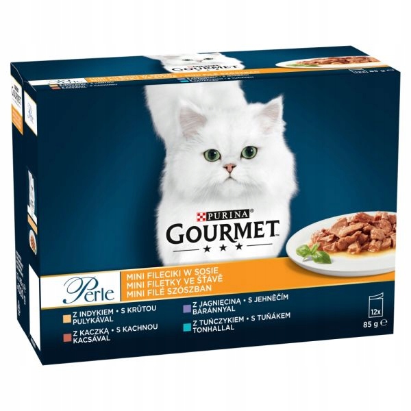 Karma dla kota Gourmet Perle fileciki w sosie (12 x 85 g) x 2 opakowania