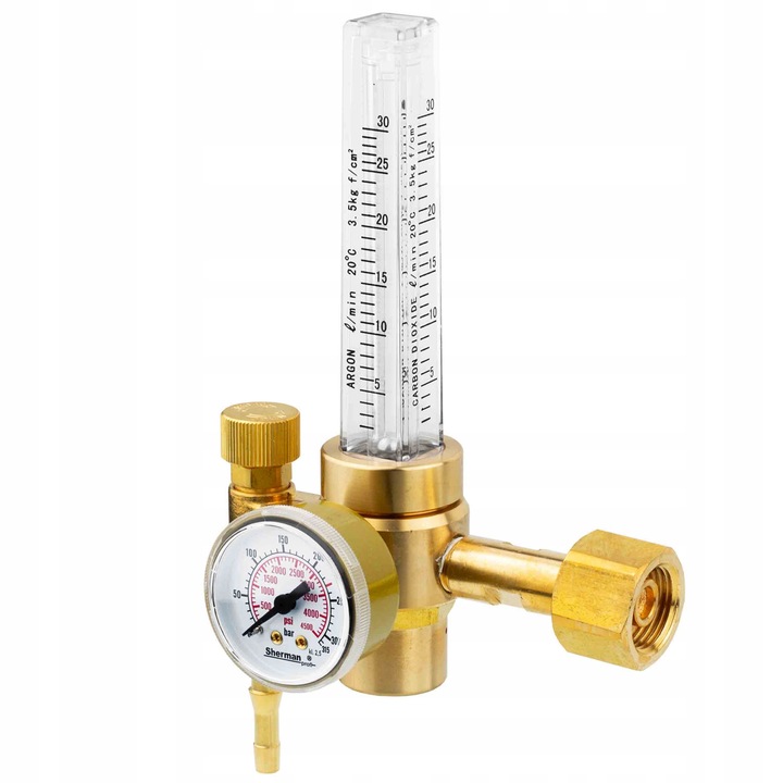 REDUKTOR BUTLOWY z rotametrem SHERMAN RBR Ar/CO2 ARGON CO2 MIX MIG MAG TIG
