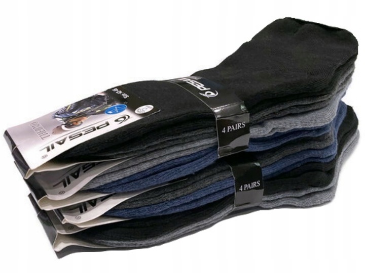 8x Skarpety Termo Bezuciskowe gładkie Pesail 42-46