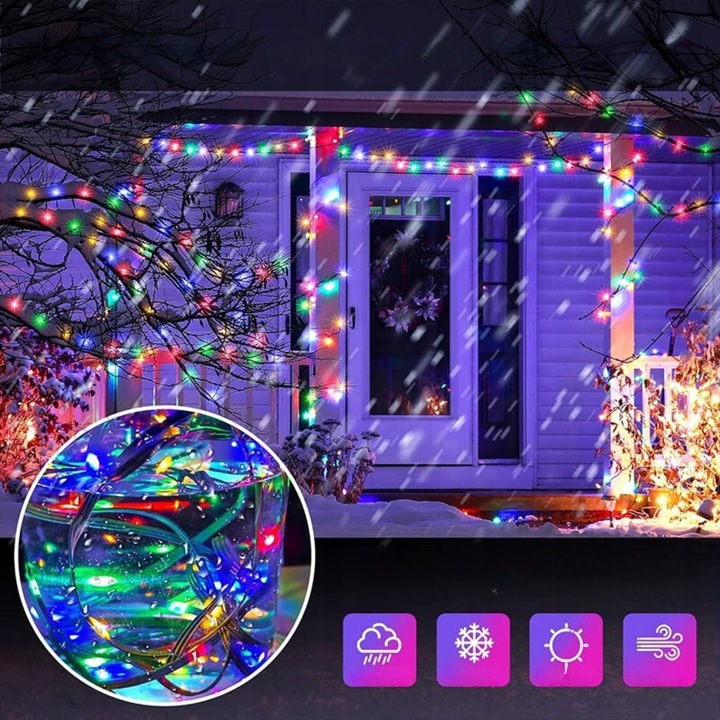 Lampki Świąteczne 200 LEDowe Inteligentne Bluetooth Świecą w RYTM Muzyki