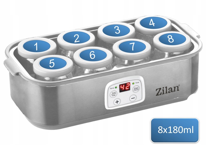 JOGURTOWNICA, TIMER, AUTOMAT, 1440ML /8x180ML/