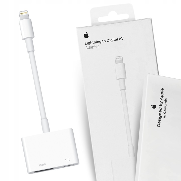 APPLE| Oryginalny ADAPTER LIGHTNING HDMI IPAD iPhone X 11 12 13 14 MAX PRO!