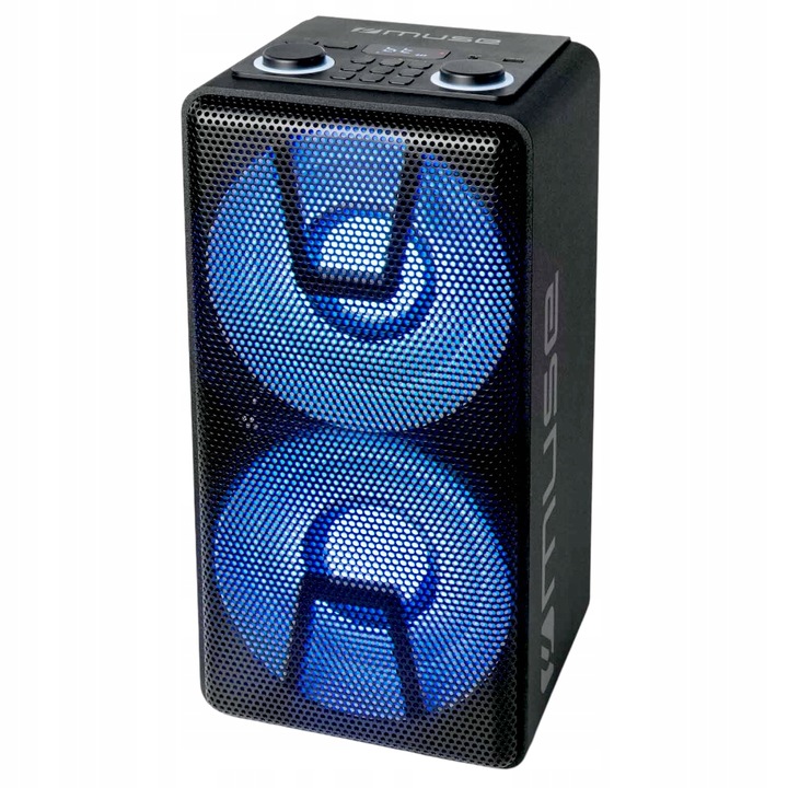 GŁOŚNIK BLUETOOTH PRZENOŚNY PODŚWIETLENIE LED PARTY BOX MUSE M-1805DJ