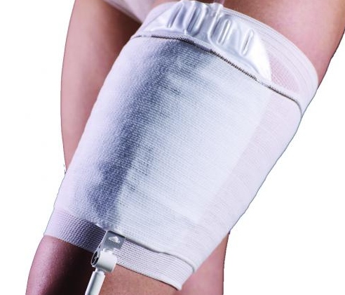 Pasek opaska mocująca ochronny na worek na mocz na nogę roz. M