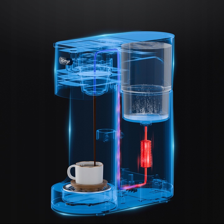 Ekspres kapsułkowy, ekspres wielokapsułkowy 3 w 1+ spieniacz do mleka