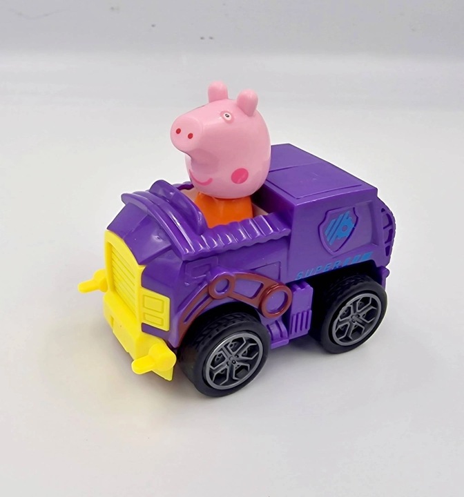 ZESTAW POJAZDÓW ŚWINKA PEPPA FIGURKI + SAMOCHODY 6 SZTUK RUCHOME AUTKA