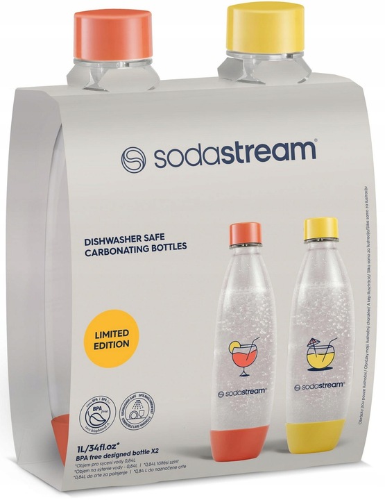 ZESTAW BUTELEK 2x1l DO SATURATORA!!! SodaStream DO ZMYWARKI !!!