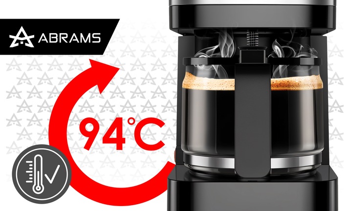 EKSPRES DO KAWY PRZELEWOWY 800ML 1000W BLOKADA KAPANIA PODTRZYMANIE TEMP