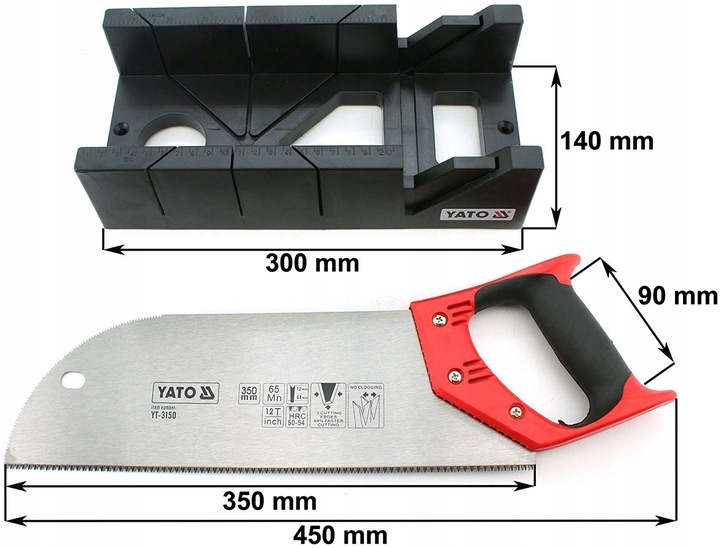 YATO PIŁĄ RĘCZNA DO DREWNA + SKRZYNKA 300mm UCIOSOWA PRZYRŻNIA YATO YT-3150