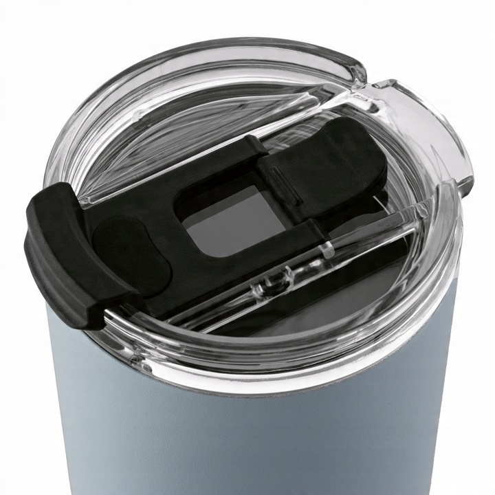 KUBEK TERMICZNY ze słomką PRÓŻNIOWY Niebieski Konighoffer Davos 420 ml