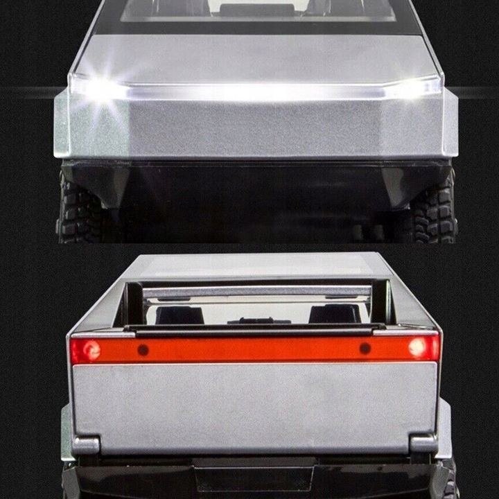 METALOWY MODEL TESLA CYBERTRUCK 1:24 DŹWIĘK ŚWIATŁA LED OTWIERANE DRZWI
