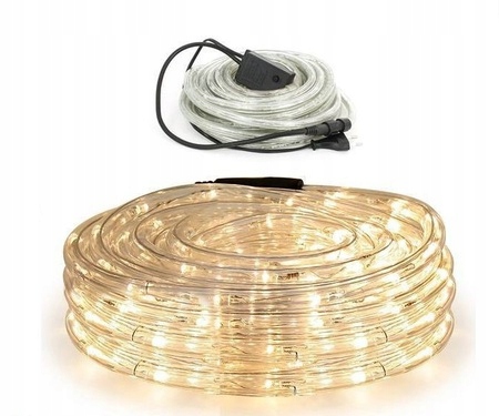 Wąż świetlny lampki choinkowe LED 20 m Ciepło Biały