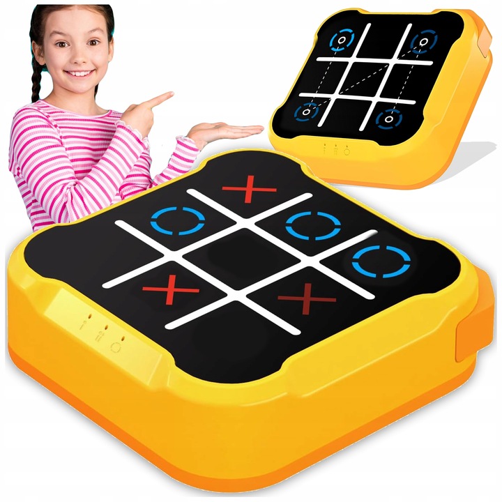 ELEKTRONICZNA LOGICZNA GRA KÓŁKO I KRZYŻYK 4W1 EDUKACYJNA