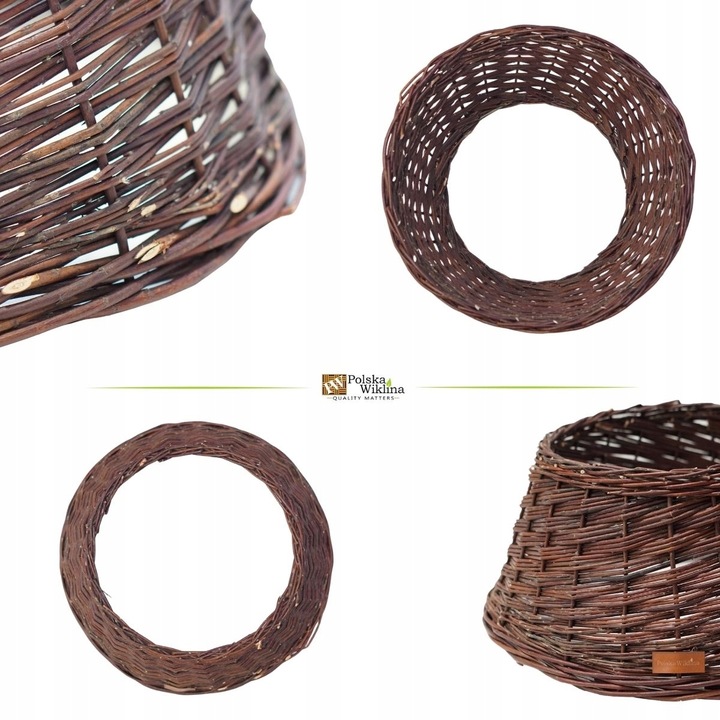 OSŁONA NA STOJAK POD CHOINKĘ WIKLINOWA Ø 60 CM CIEMNA