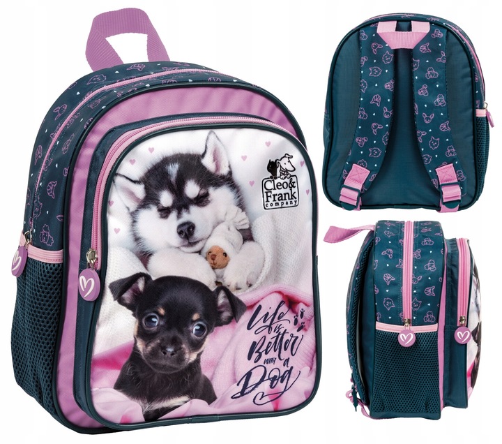 Plecak do przedszkola dla dziewczynki Piesek przedszkolny wycieczkowy