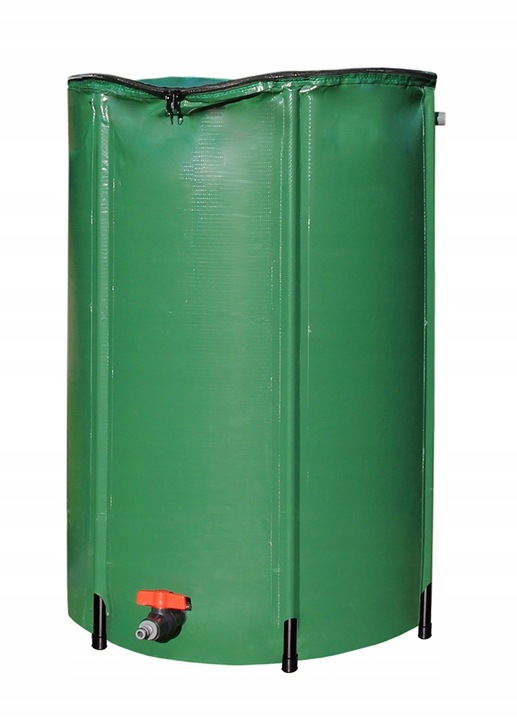 Beczka Zbiornik 250l Wodę z Rynny Deszczówkę Składany Pojemnik Deszczówka