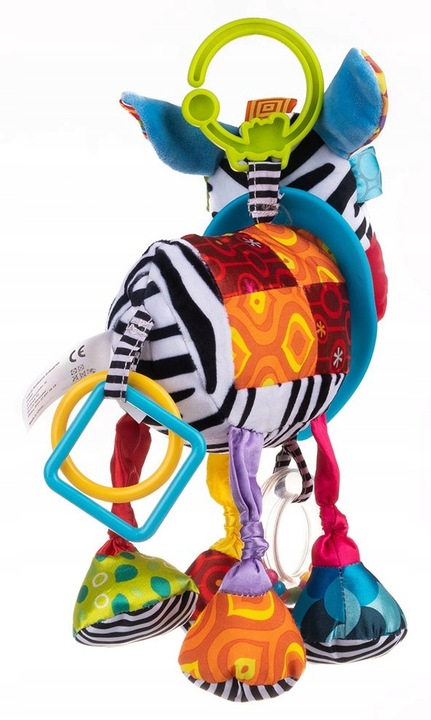 BalibaZoo OSIOŁEK DAVE Grzechotka Gryzak Szeleścik Metki ZAWIESZKA DO WÓZKA