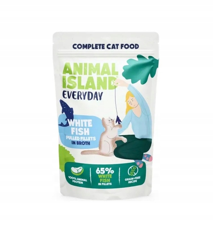 Animal Island Karma mokra dla kota Wołowina/Kurczak/Indyk/Biała ryba 40x85g
