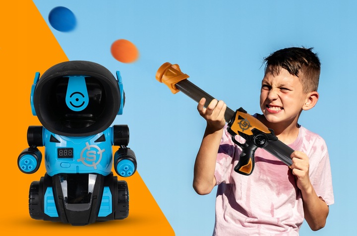 ROBOT GRA STRZELANIE DO CELU PISTOLET LICZNIK LCD TARCZA DO STRZELANIA