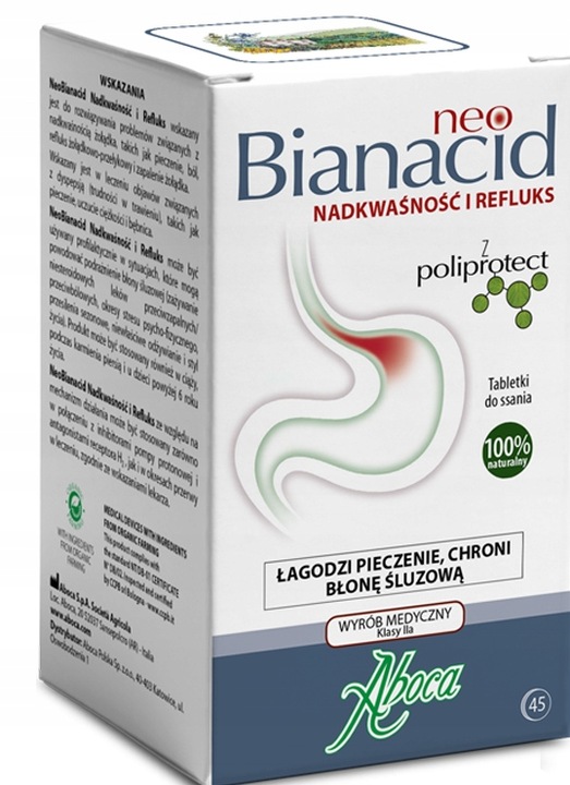 Neo Bianacid Zgaga Refluks Niestrawność 45 tabl