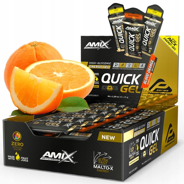 Amix Quick Gel SZYBKOWCHŁANIALNY ŻEL ENERGETYCZNY dla sportowców - kartonik