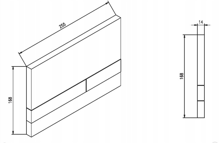 Przycisk spłukujący Jomo EXCLUSIVE 2.0 CZARNY MAT