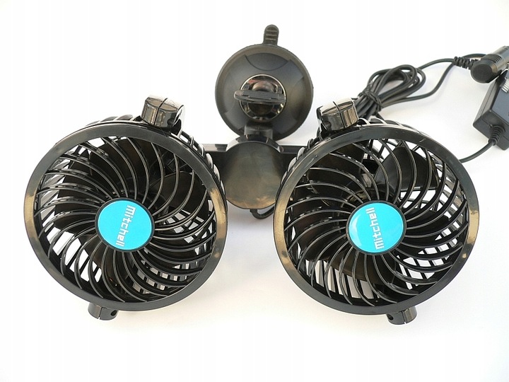 SUPER WENTYLATOR WIATRAK SAMOCHODOWY PODWÓJNY 24V