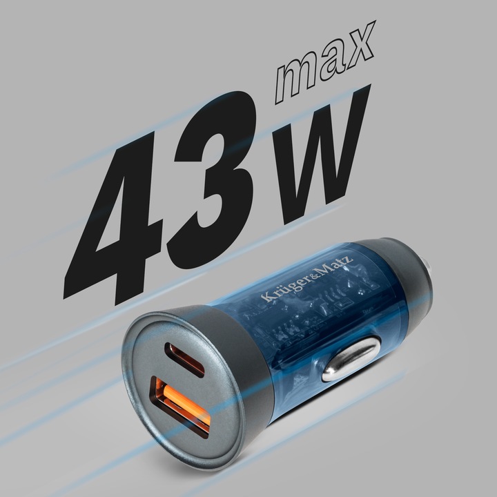 Szybka ładowarka samochodowa 30W USB C do zapalniczki 12-24V QC PD mocna