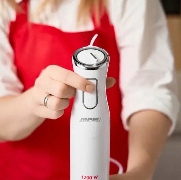 Blender ręczny MPM MBL-35 1200 W Regulacja prędkości Funkcja Turbo Biały