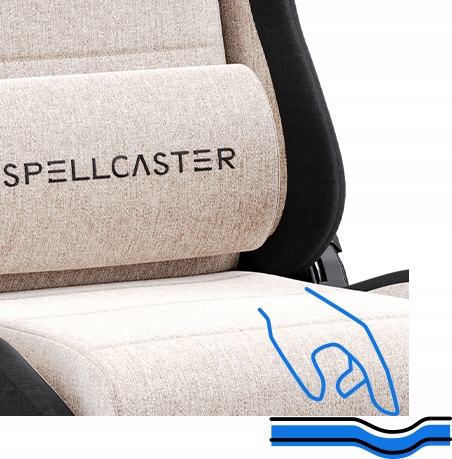 Fotel Gamingowy Materiałowy Obrotowy Biurowy Krzesło Gracza Kubełek Sense7