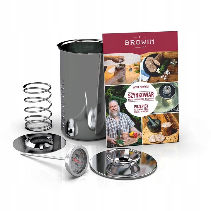 Szynkowar 1,5kg ZESTAW worki termometr Browin
