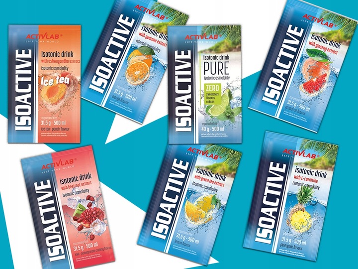 ACTIVLAB ISOACTIVE ISOTONIC x18 MIX SMAKÓW NAPÓJ IZOTONICZNY IZOTONIK