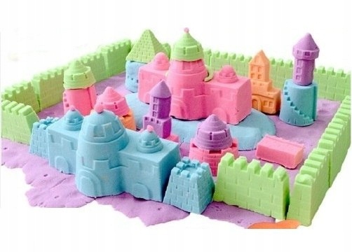 Piasek Kinetyczny 3kg Zestaw Dla Dziecka Basen Foremki Foremki Na Prezent