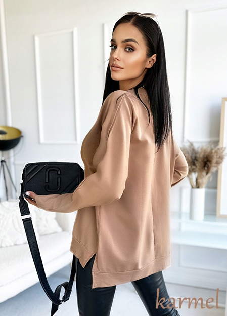 Dresowa BLUZA DAMSKA modna wygodna asymetryczny tył