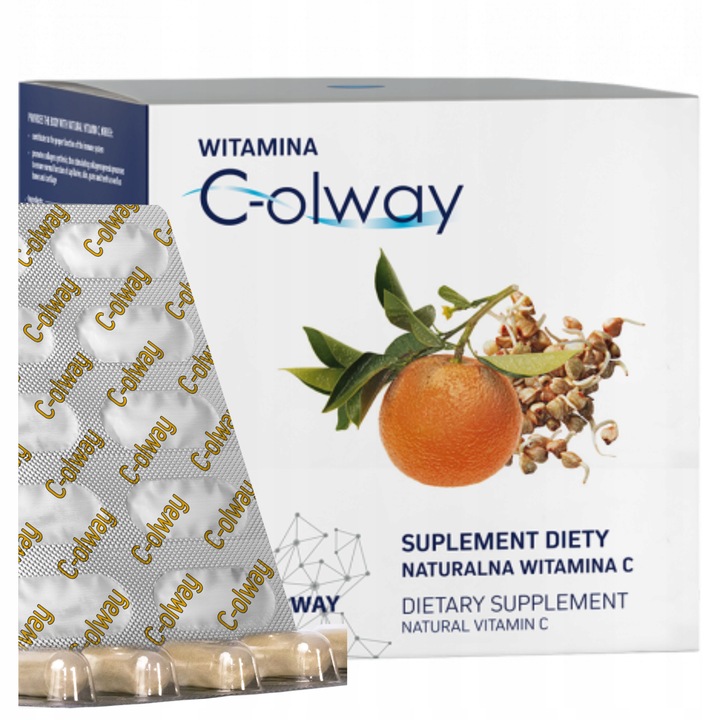 Witamina C COLWAY: Ekstrakt z gorzkiej pomarańczy i kiełkujące gryki 100kap