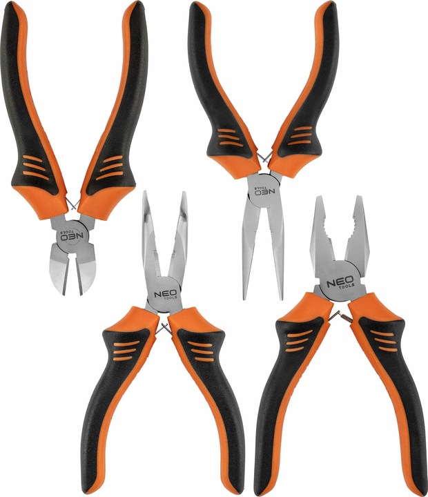 NEO KOMPLET ZESTAW SZCZYPIEC UNIWERSALNYCH SZCZYPCE 160 MM 4 SZTUKI DIN