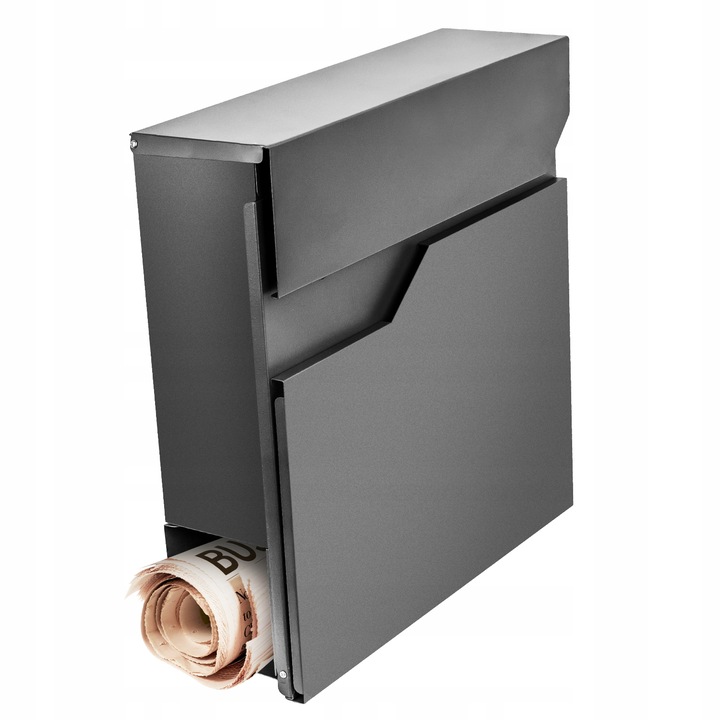 Skrzynka na Listy Gazety Pocztę Pocztowa Antracyt Duża Listowa A4 do Domu