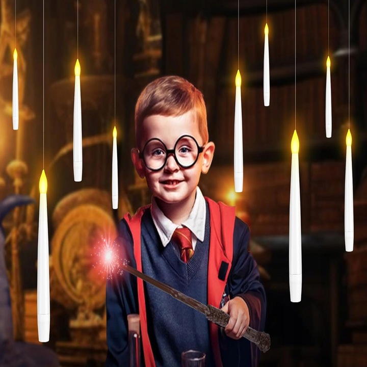 Latające Swiece LED, 10 Sztuk, z Pilotem Zdalnego Sterowania,Swiece Wiszące